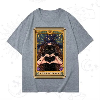 Purplehecate The Lover Tarot Witch Cat T-Shirt