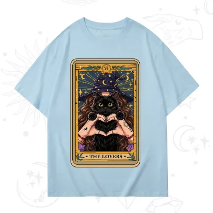 Purplehecate The Lover Tarot Witch Cat T-Shirt