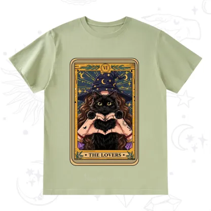 Purplehecate The Lover Tarot Witch Cat T-Shirt