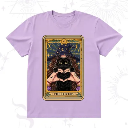 Purplehecate The Lover Tarot Witch Cat T-Shirt