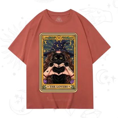Purplehecate The Lover Tarot Witch Cat T-Shirt