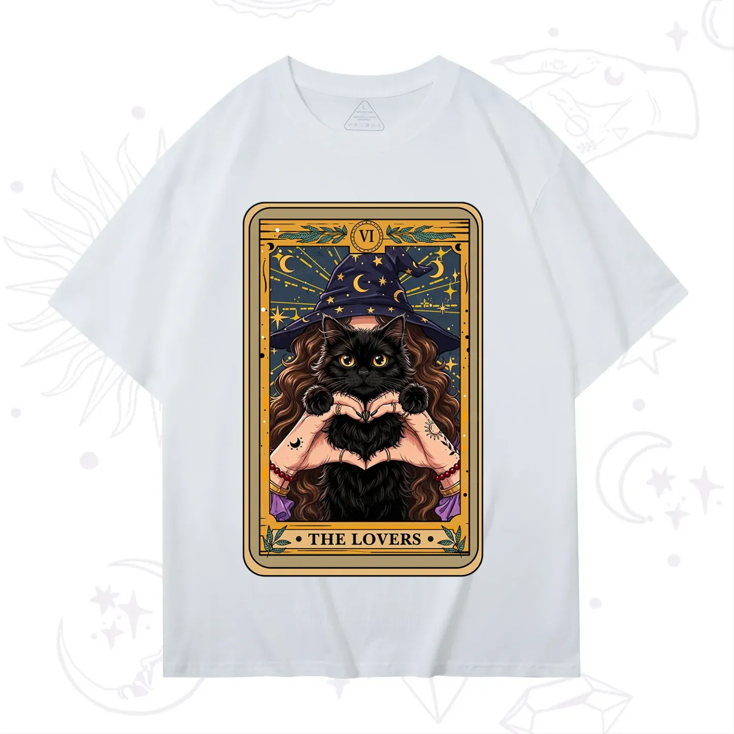 Purplehecate The Lover Tarot Witch Cat T-Shirt