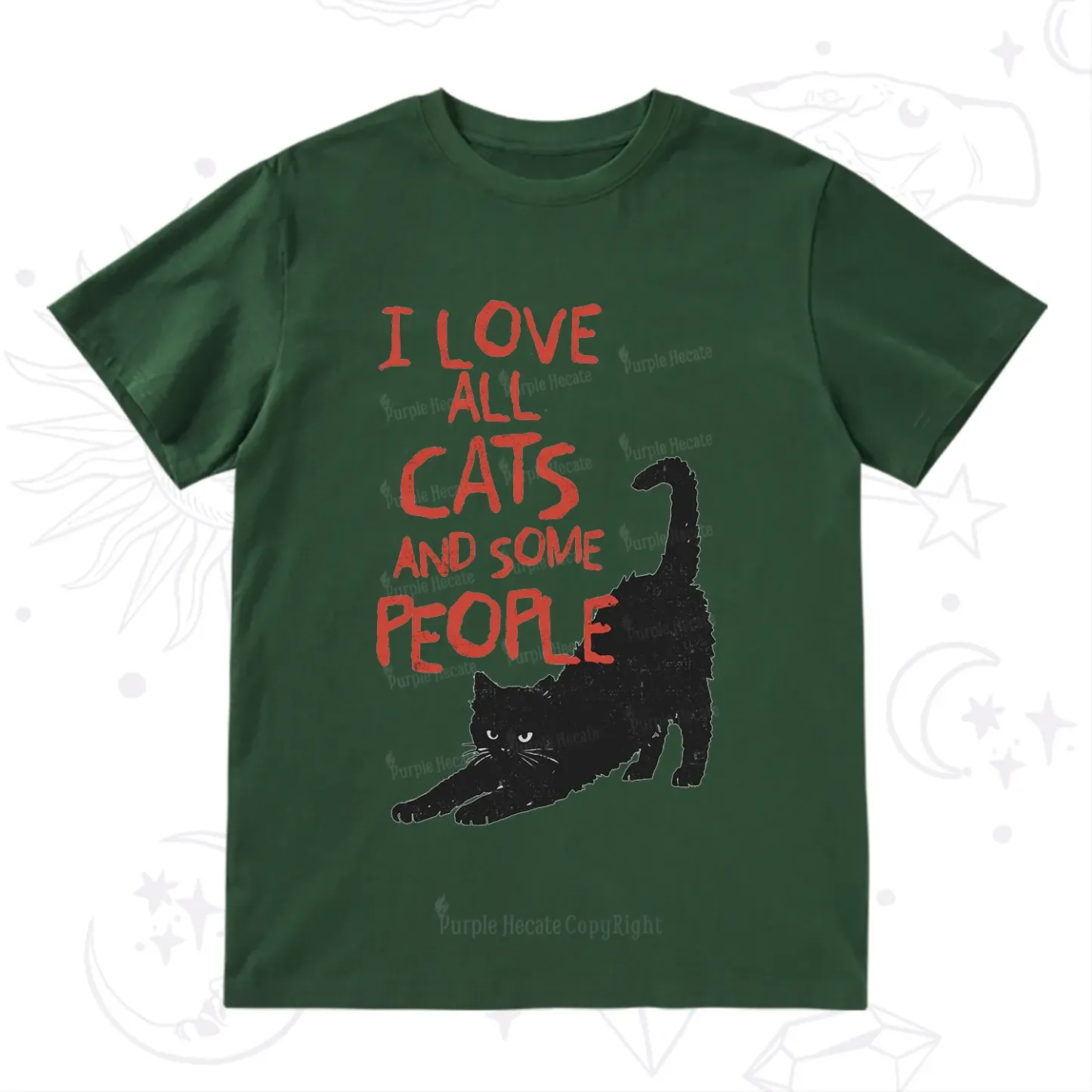Purplehecate I Love All Cats and Some People T-Shirt