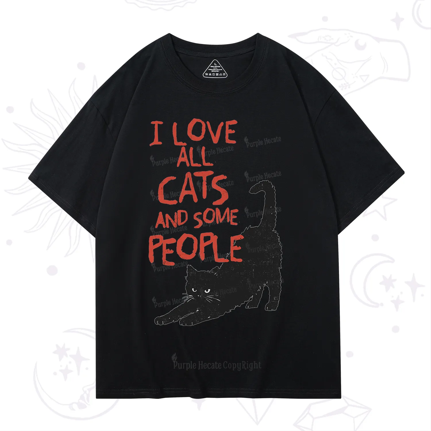 Purplehecate I Love All Cats and Some People T-Shirt