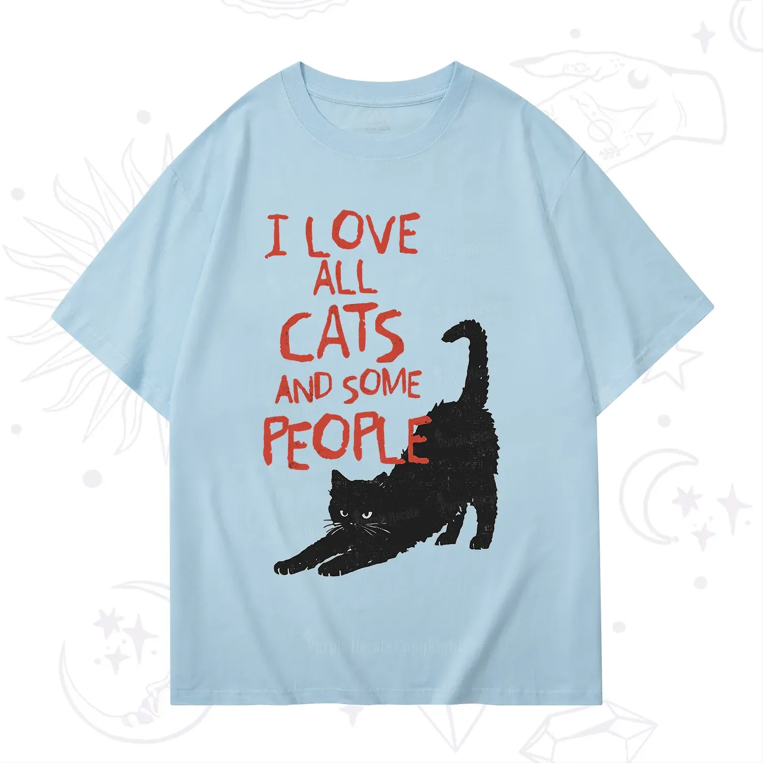 Purplehecate I Love All Cats and Some People T-Shirt