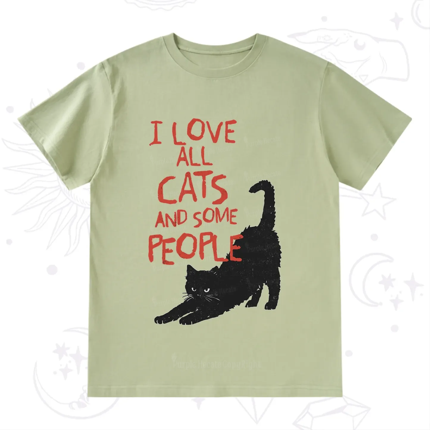 Purplehecate I Love All Cats and Some People T-Shirt
