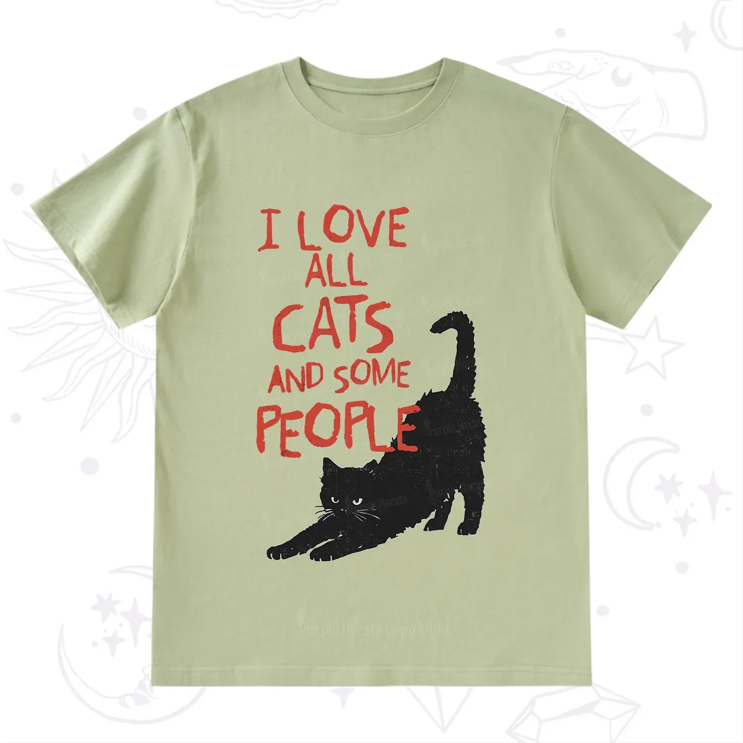 Purplehecate I Love All Cats and Some People T-Shirt