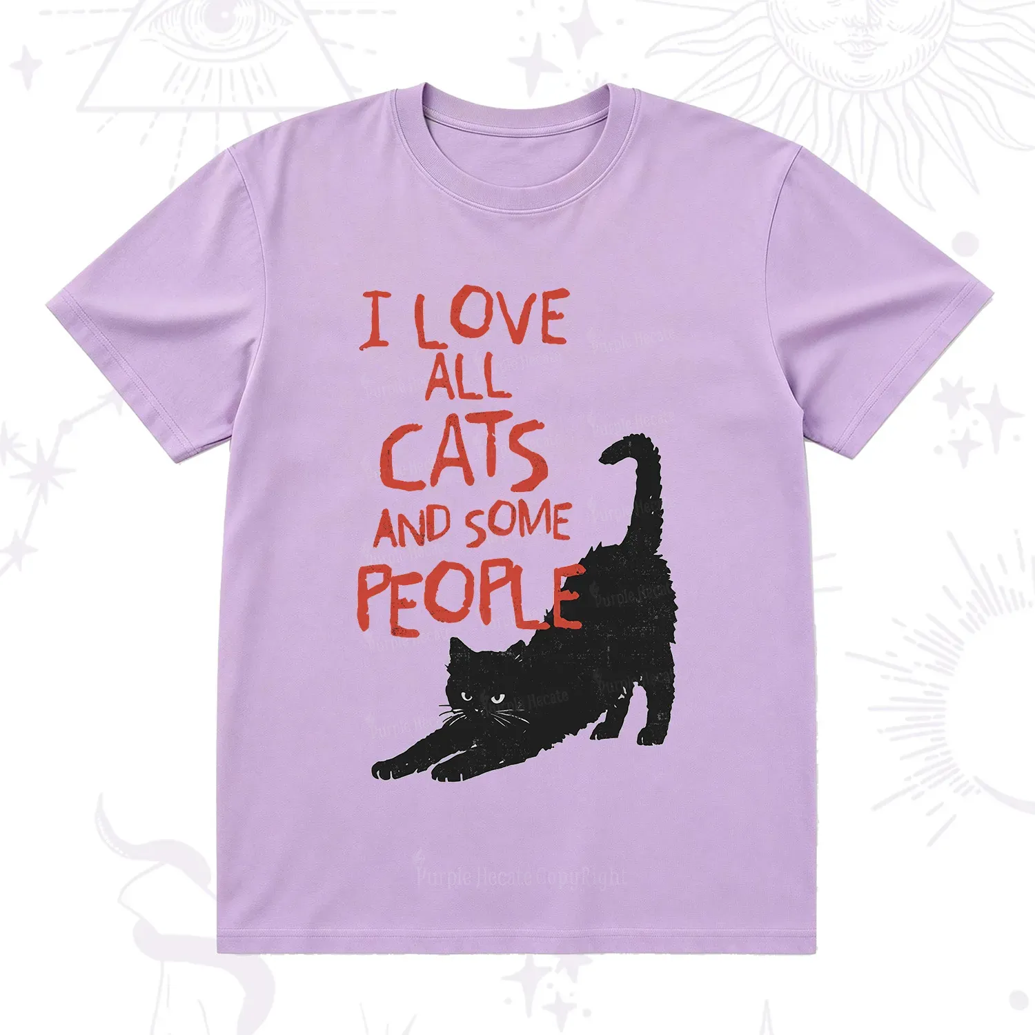 Purplehecate I Love All Cats and Some People T-Shirt