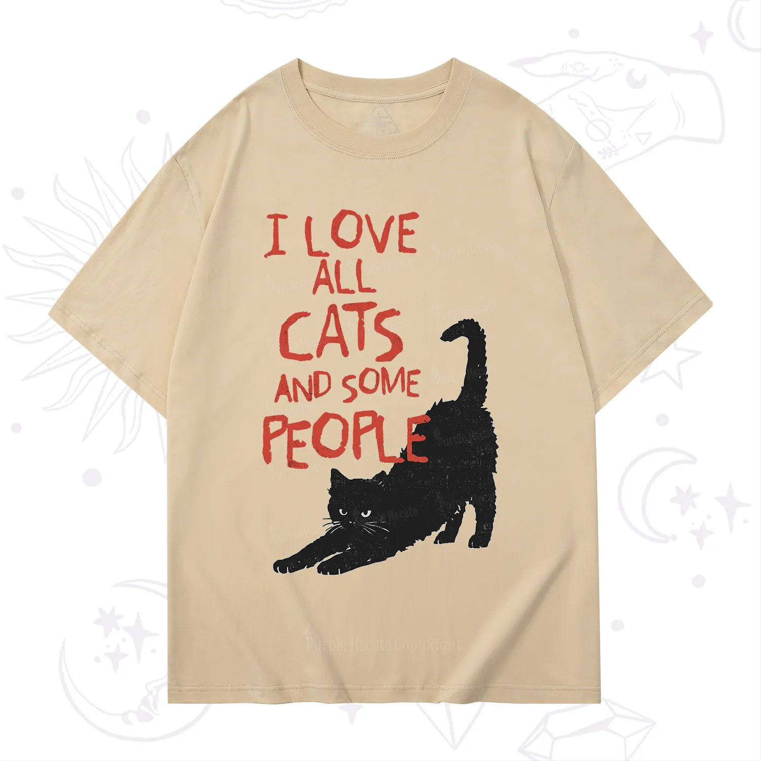 Purplehecate I Love All Cats and Some People T-Shirt