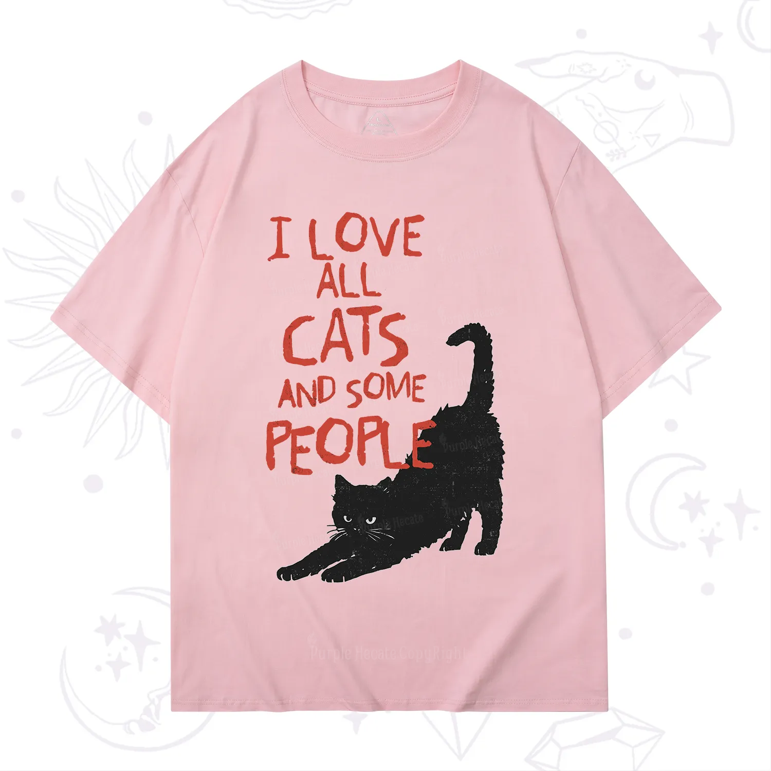 Purplehecate I Love All Cats and Some People T-Shirt