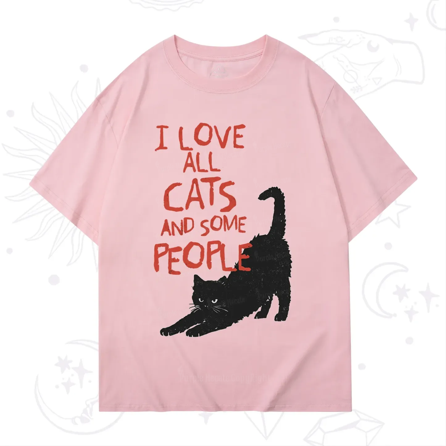 Purplehecate I Love All Cats and Some People T-Shirt
