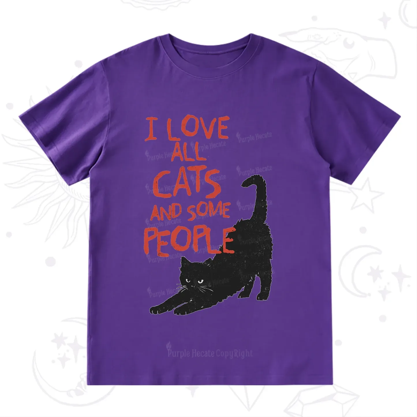 Purplehecate I Love All Cats and Some People T-Shirt
