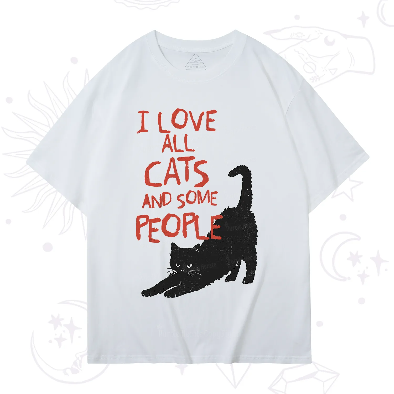 Purplehecate I Love All Cats and Some People T-Shirt