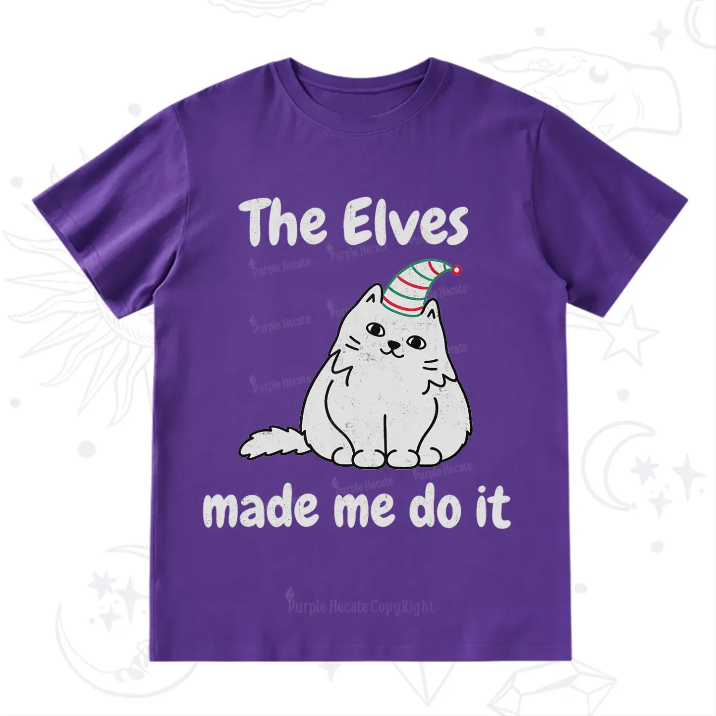 Purplehecate The Elves Made Me Do It Christmas T-Shirt