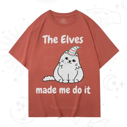 Purplehecate The Elves Made Me Do It Christmas T-Shirt