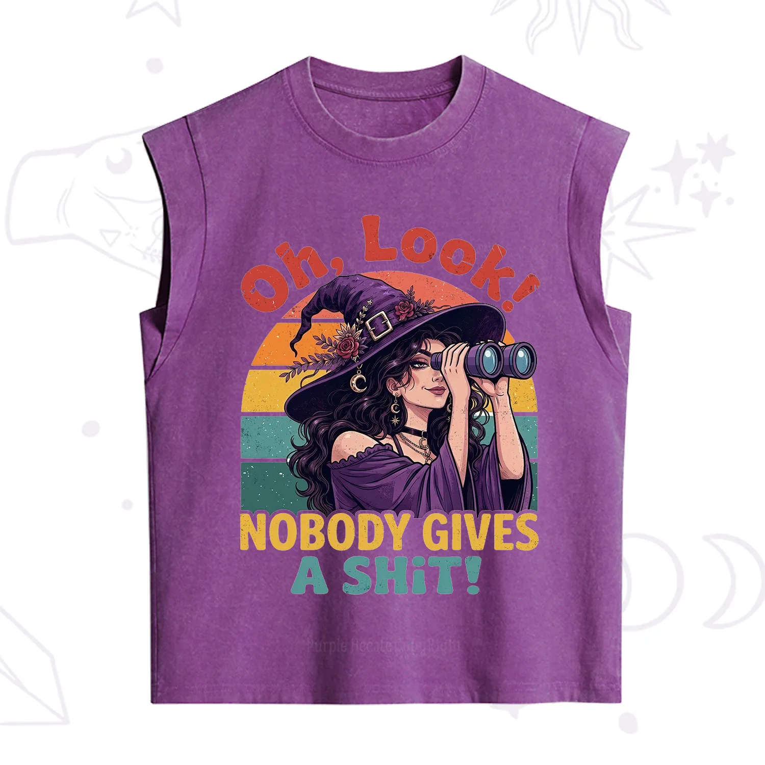 Purplehecate Oh Look Nobody Cares Witch Vintage Washed Tank