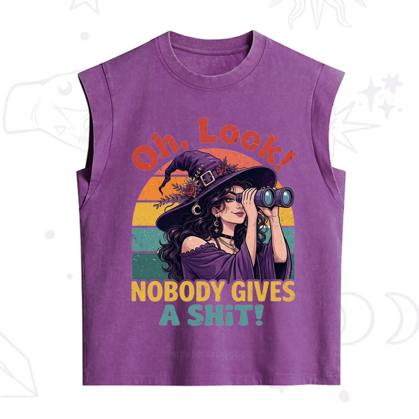 Purplehecate Oh Look Nobody Cares Witch Vintage Washed Tank