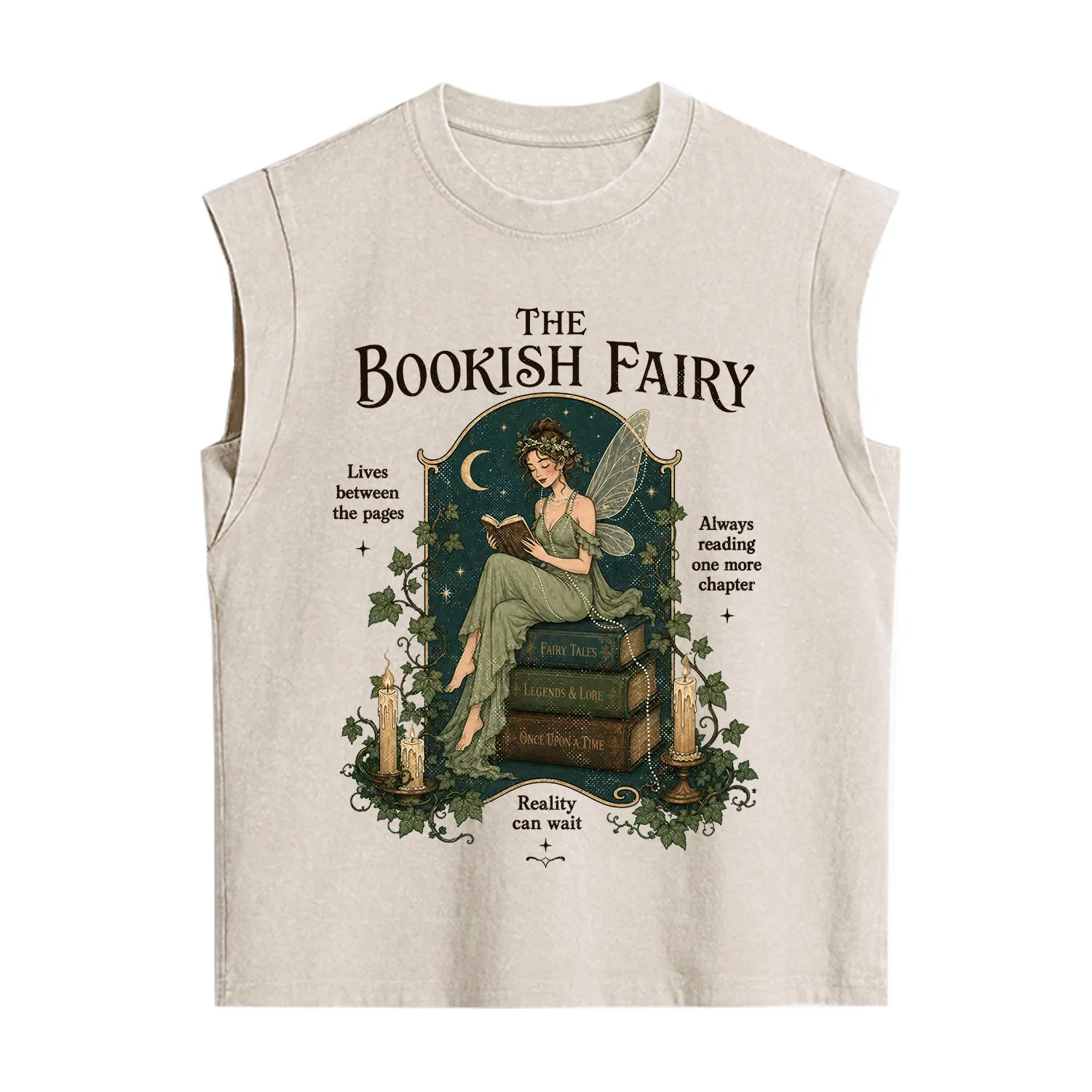 Purplehecate The Bookish Fairy Vintage Washed Tank