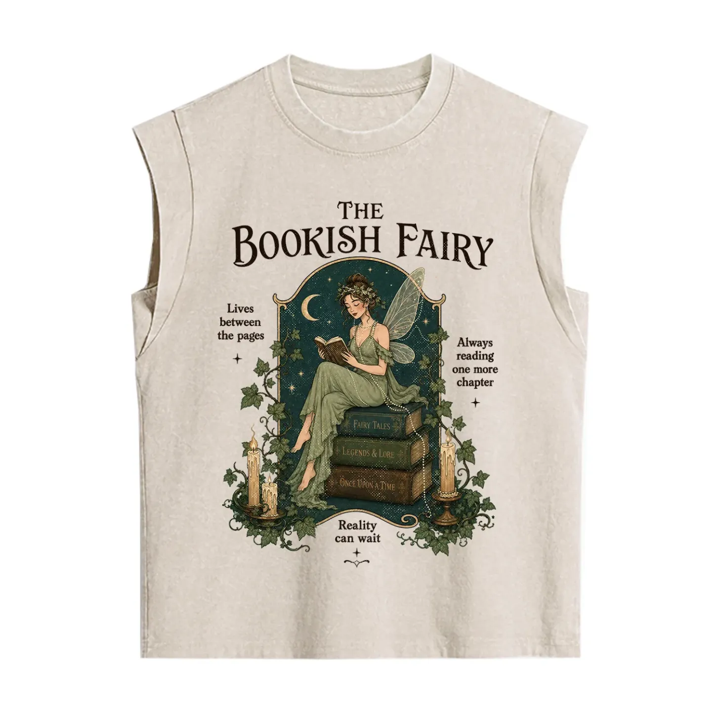 Purplehecate The Bookish Fairy Vintage Washed Tank