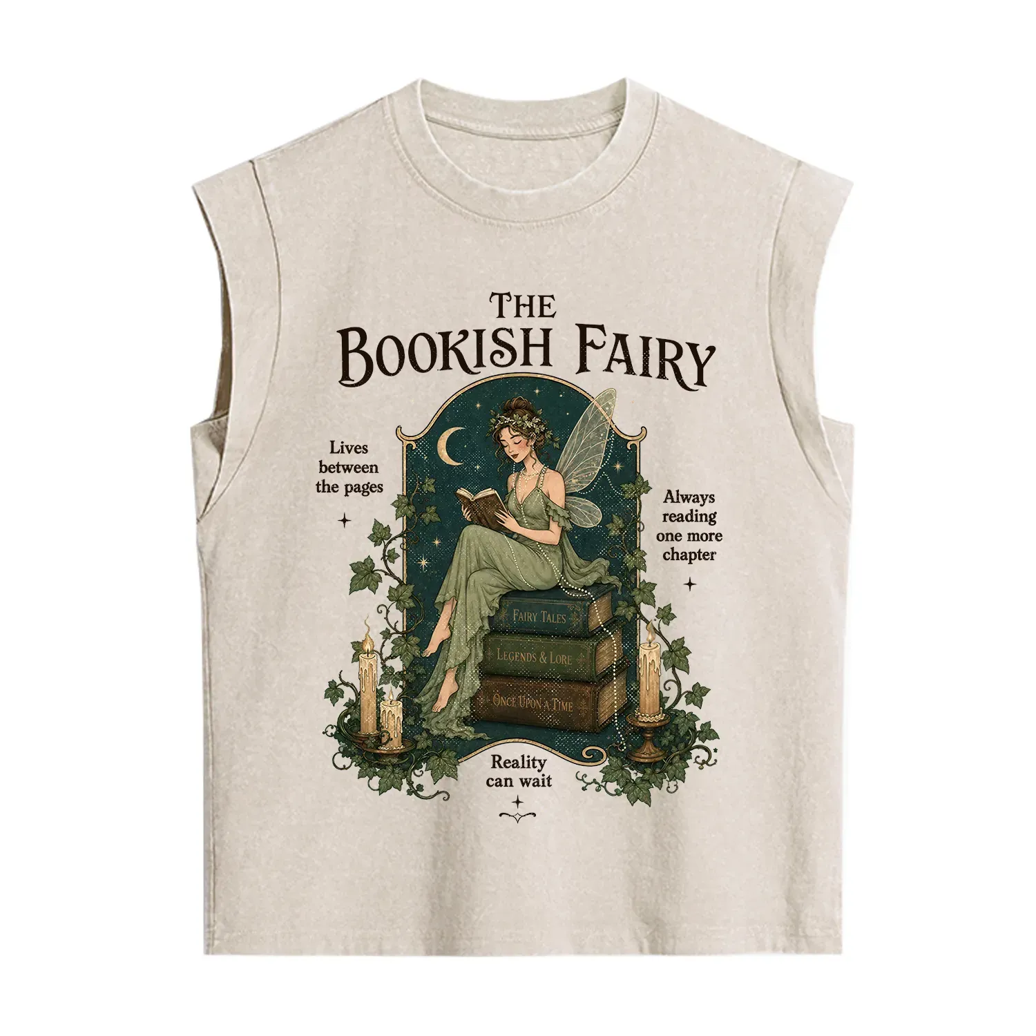 Purplehecate The Bookish Fairy Vintage Washed Tank
