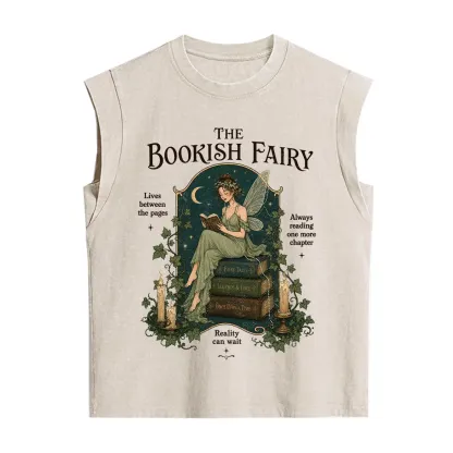 Purplehecate The Bookish Fairy Vintage Washed Tank