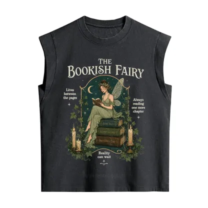 Purplehecate The Bookish Fairy Vintage Washed Tank