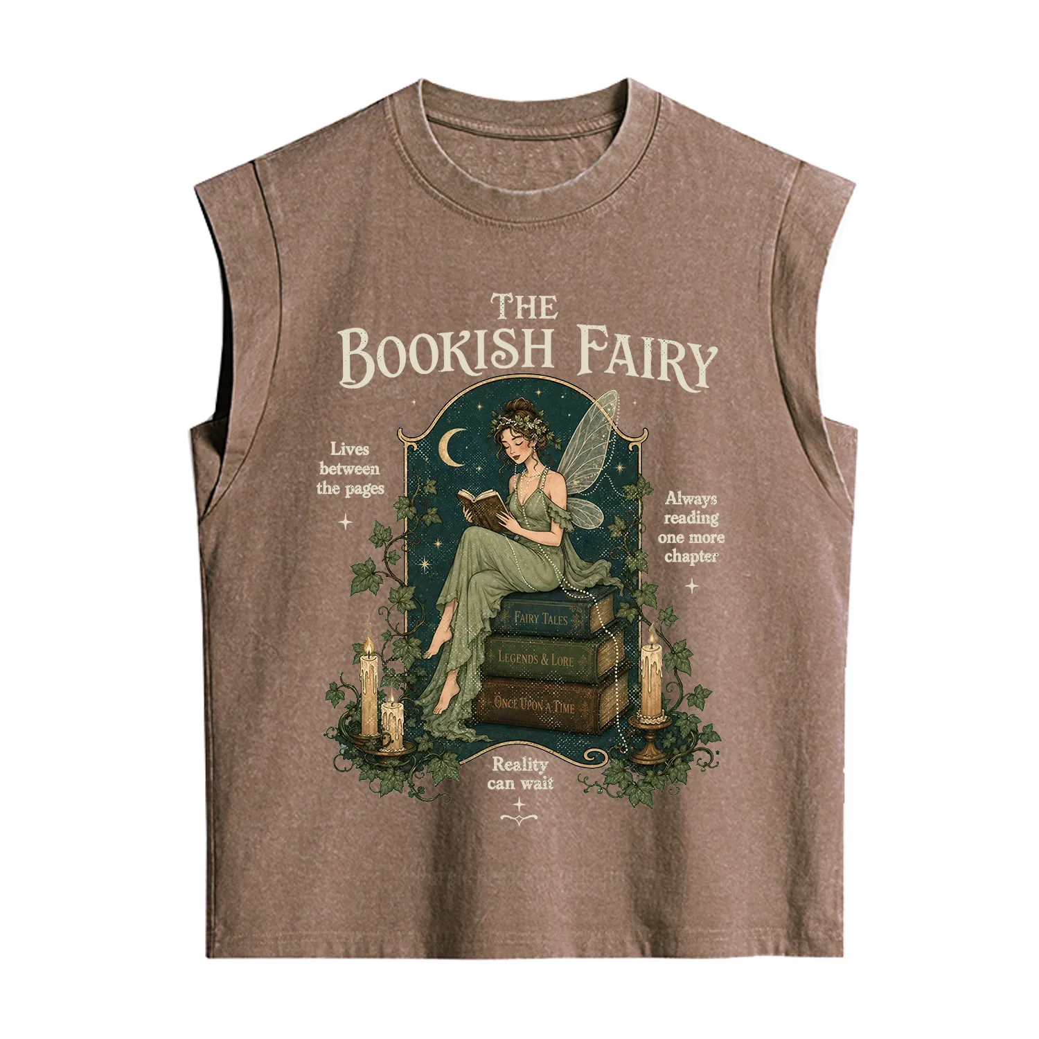 Purplehecate The Bookish Fairy Vintage Washed Tank