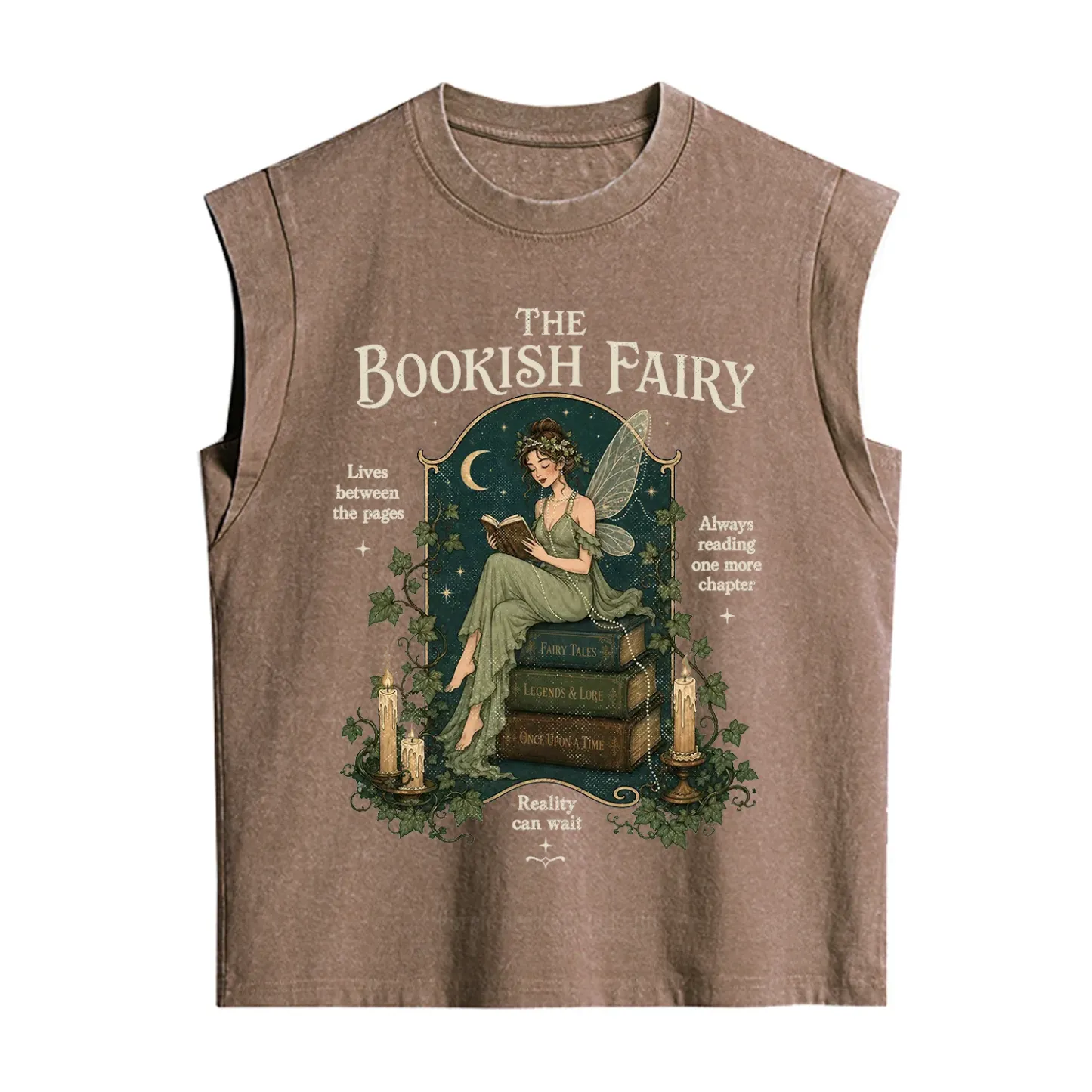 Purplehecate The Bookish Fairy Vintage Washed Tank