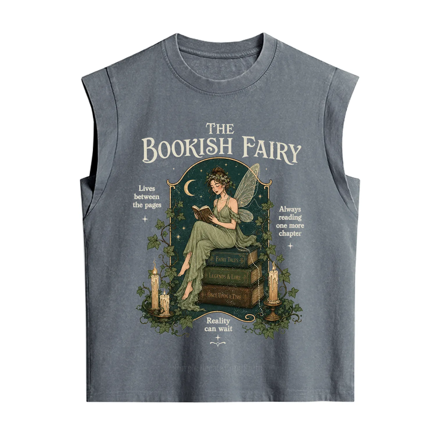 Purplehecate The Bookish Fairy Vintage Washed Tank