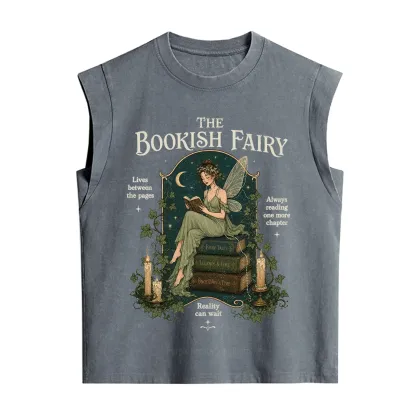 Purplehecate The Bookish Fairy Vintage Washed Tank