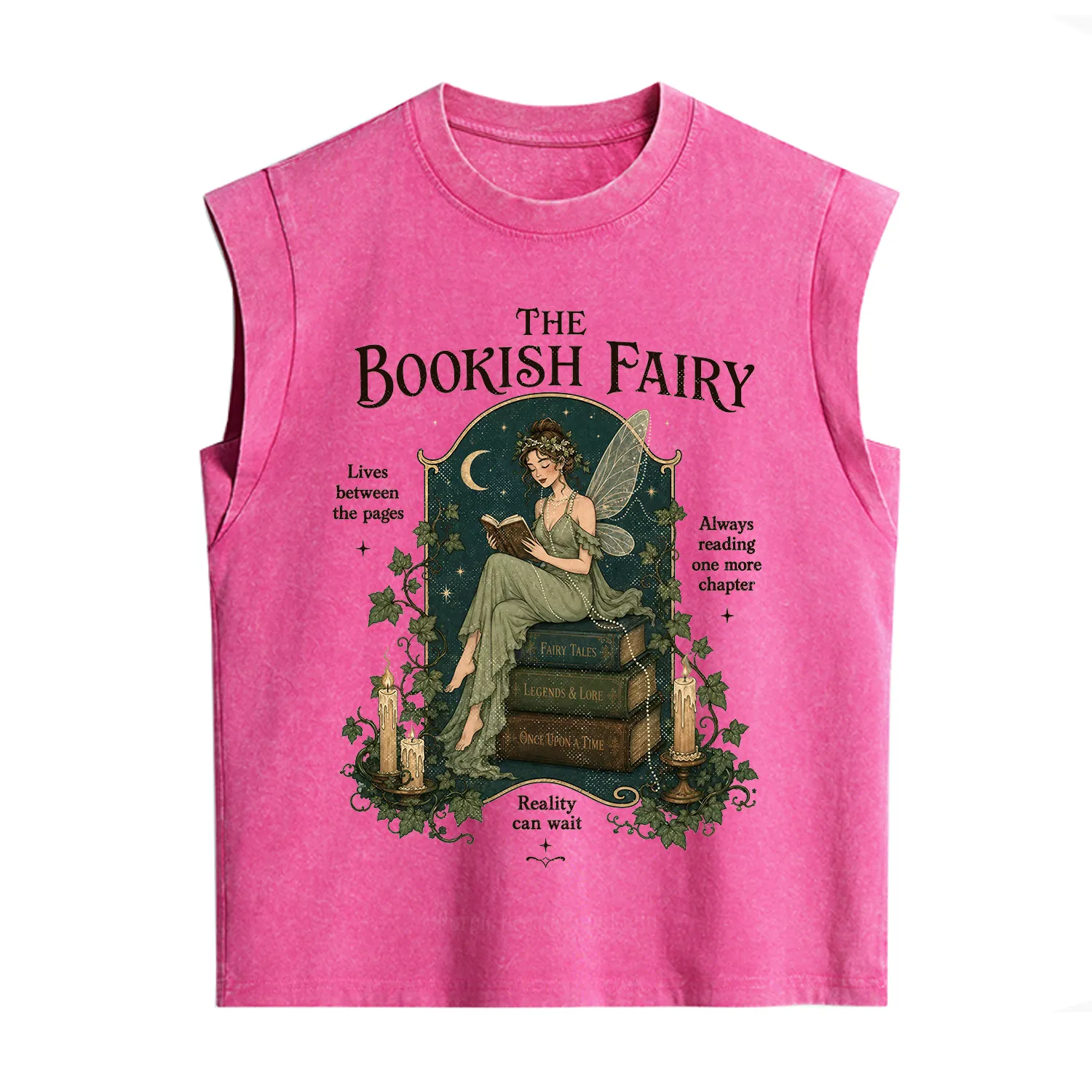 Purplehecate The Bookish Fairy Vintage Washed Tank