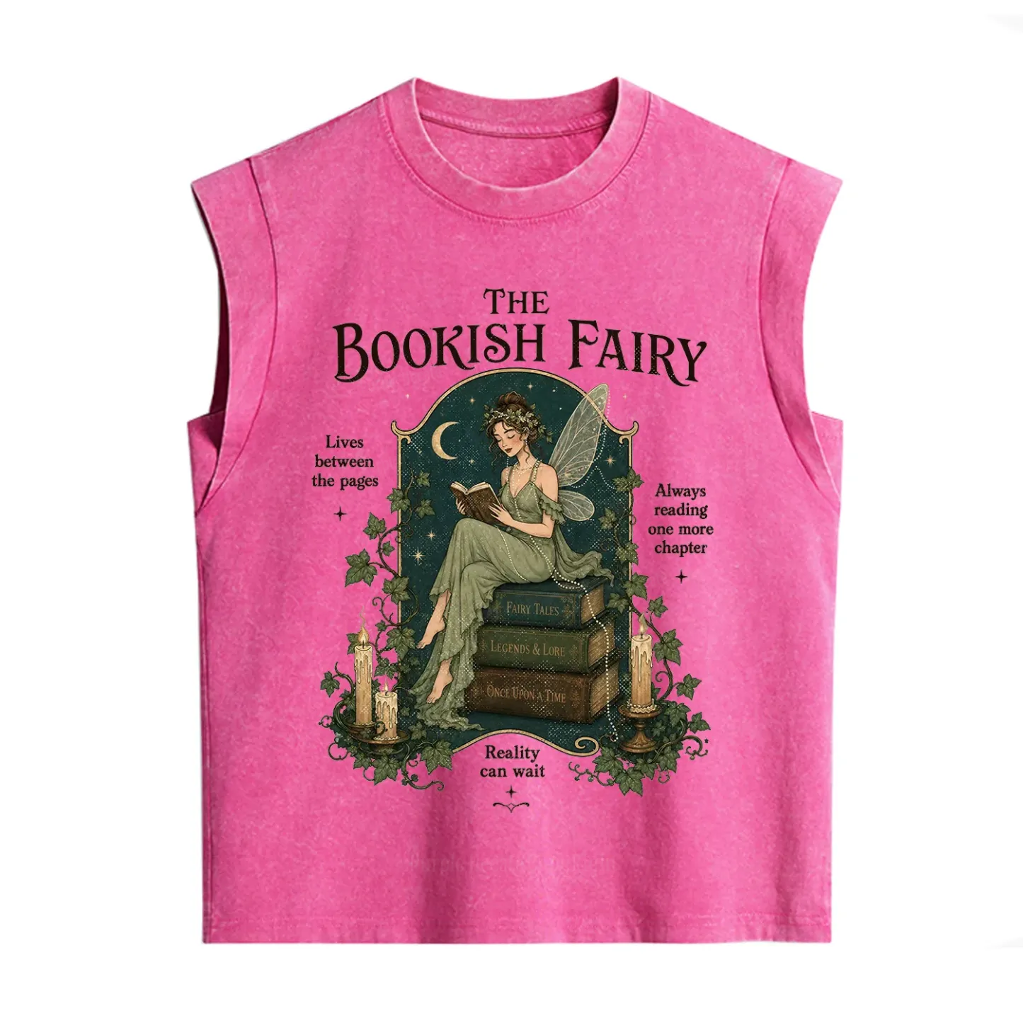 Purplehecate The Bookish Fairy Vintage Washed Tank