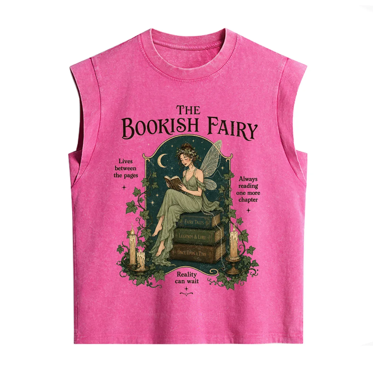 Purplehecate The Bookish Fairy Vintage Washed Tank