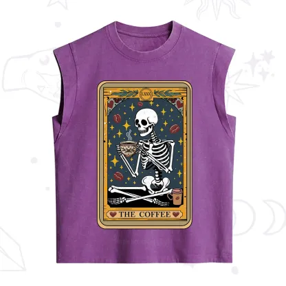 Purplehecate The Coffee Lover Tarot Card Vintage Washed Tank