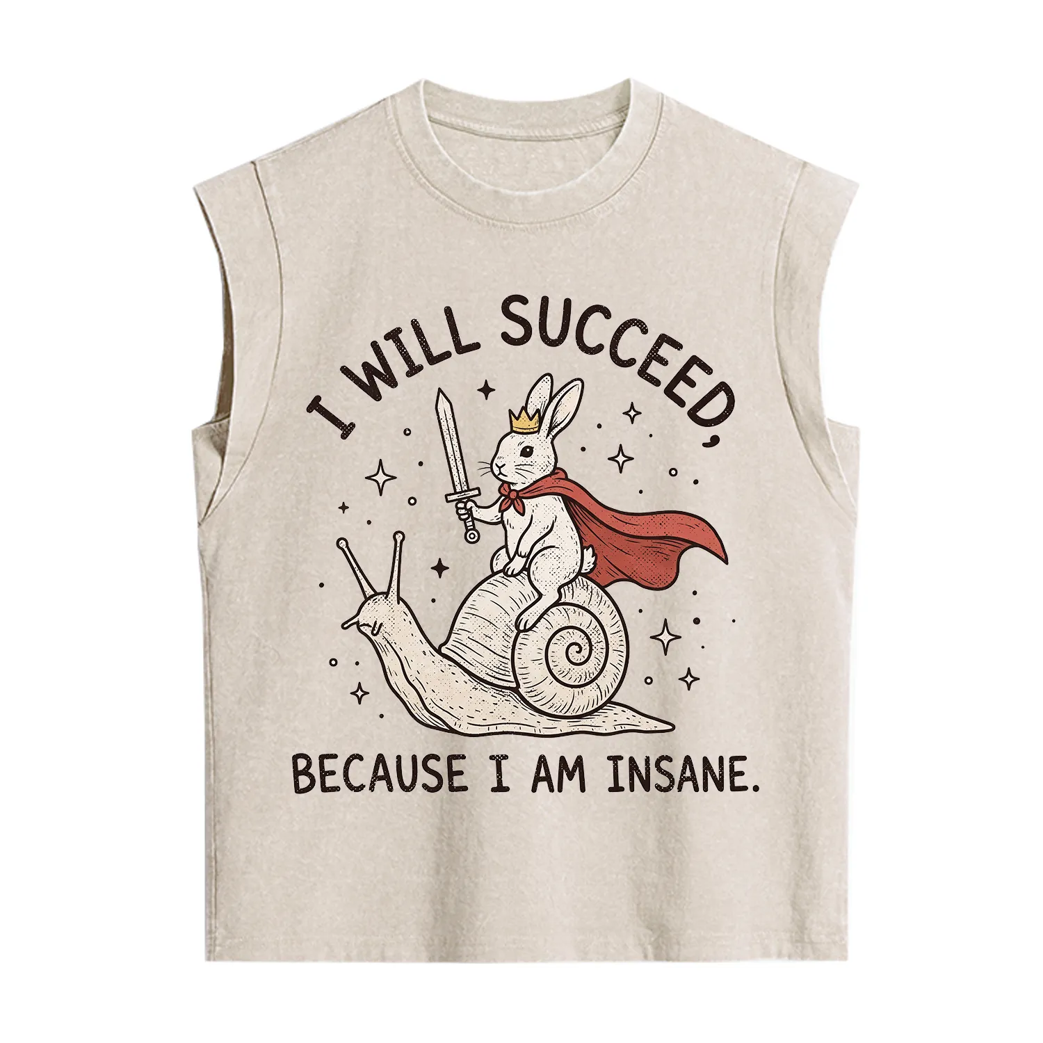 Purplehecate I Will Succeed Because I Am Insane Vintage Washed Tank