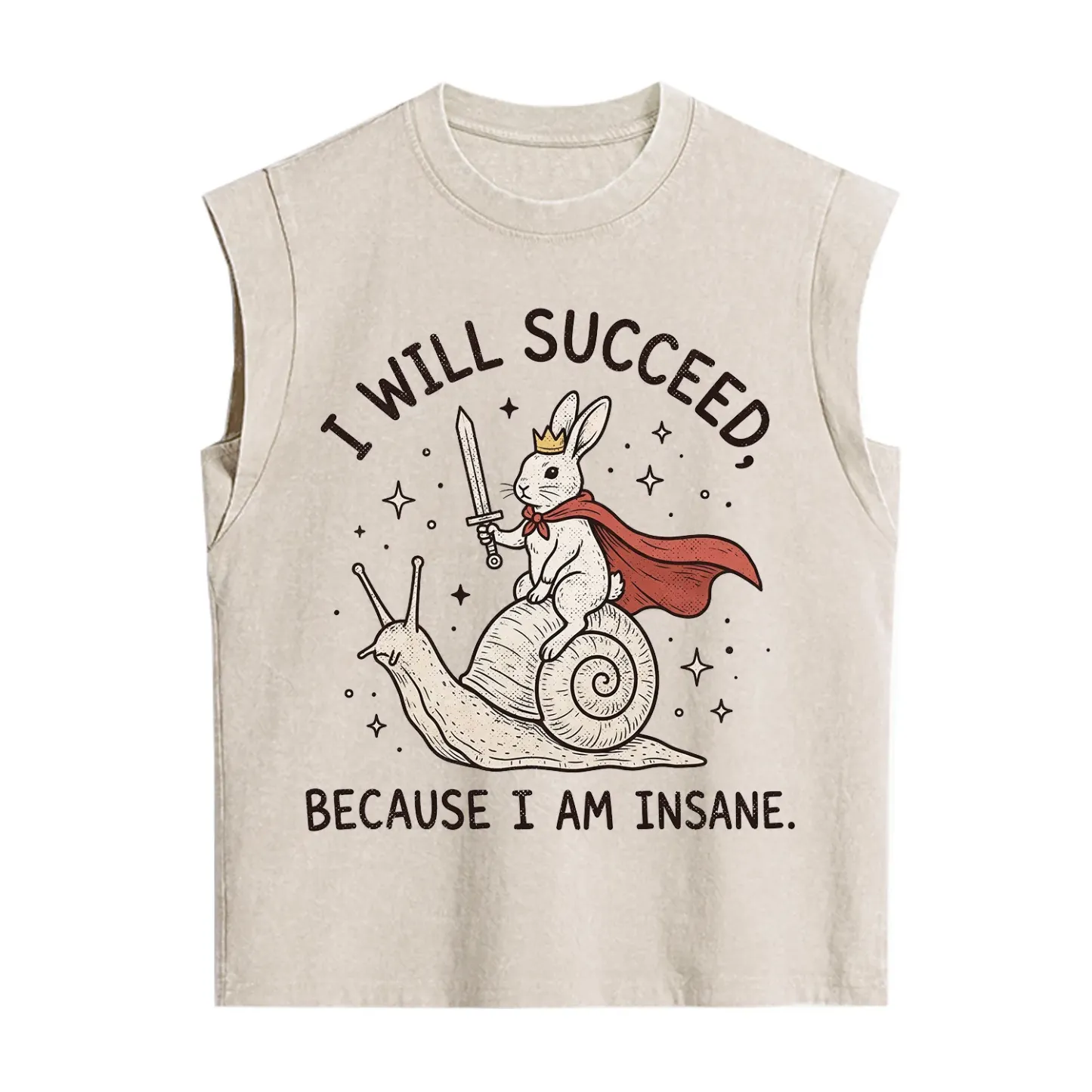 Purplehecate I Will Succeed Because I Am Insane Vintage Washed Tank