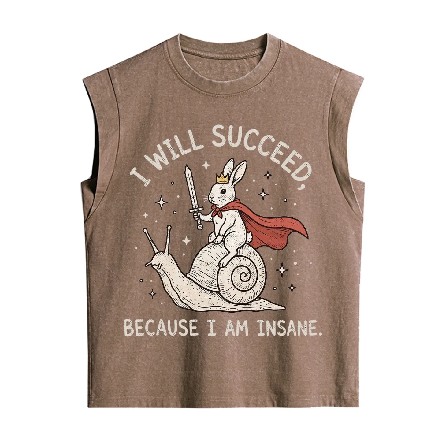 Purplehecate I Will Succeed Because I Am Insane Vintage Washed Tank