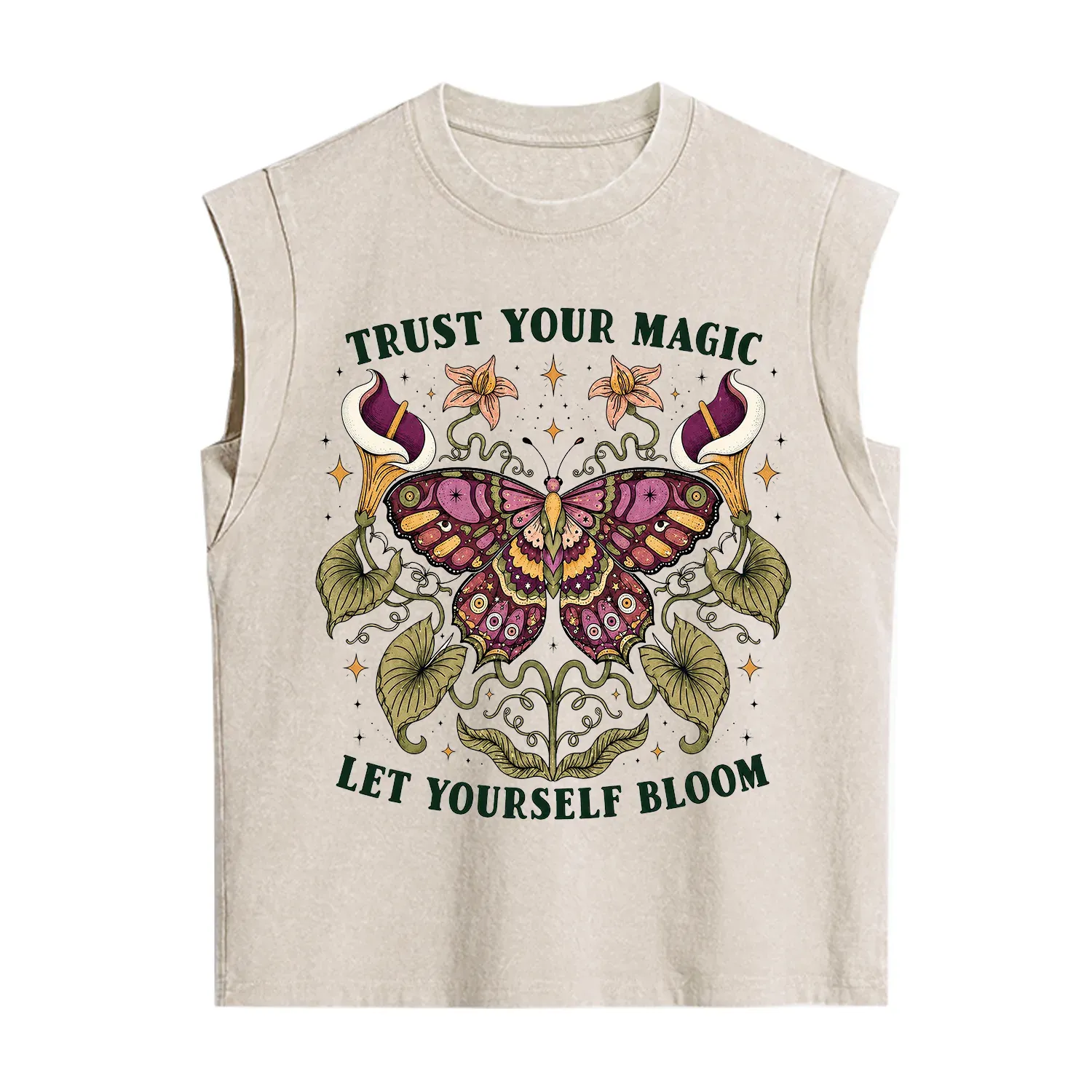 Purplehecate Trust Your Magic Butterfly Vintage Washed Tank