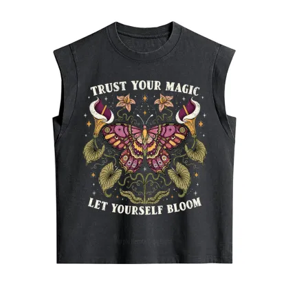 Purplehecate Trust Your Magic Butterfly Vintage Washed Tank