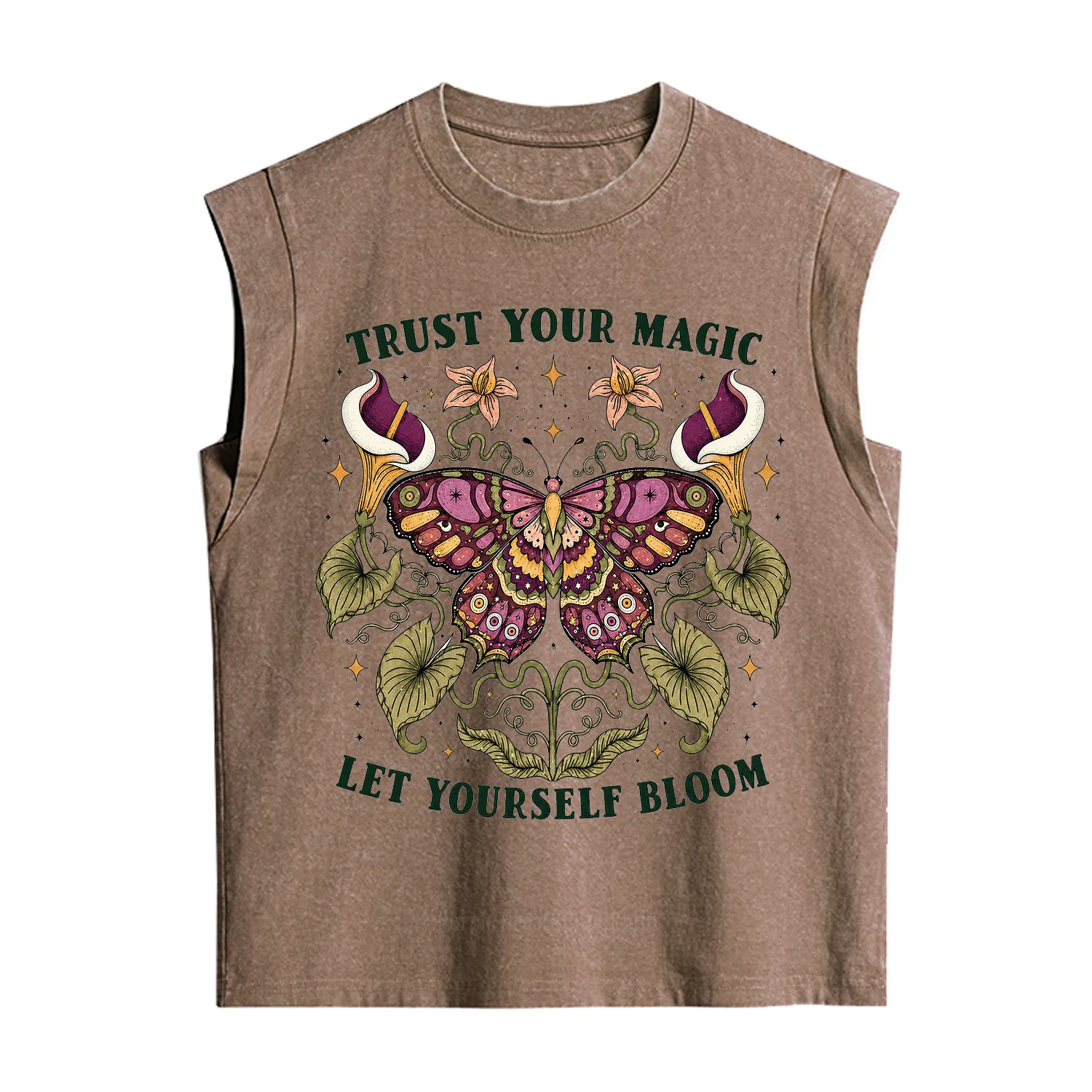 Purplehecate Trust Your Magic Butterfly Vintage Washed Tank