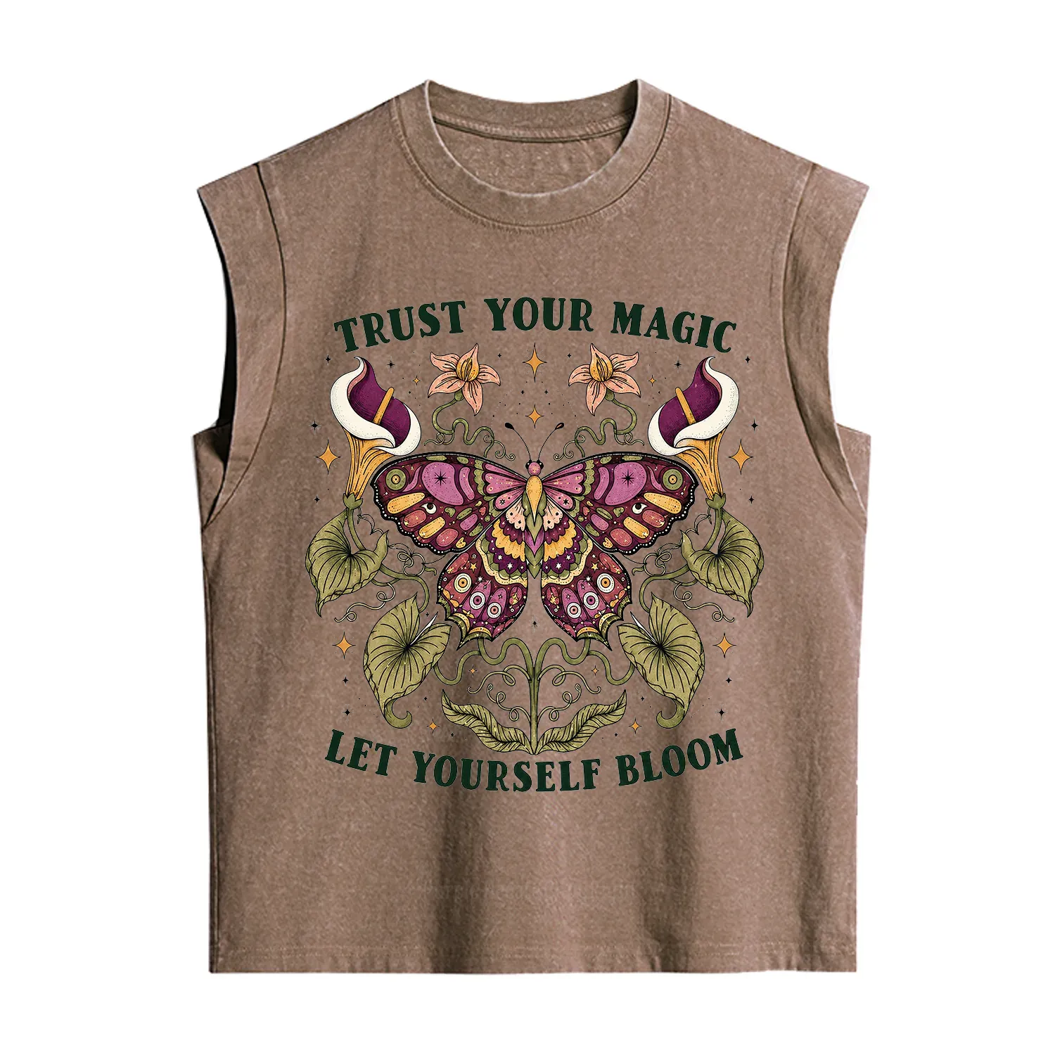 Purplehecate Trust Your Magic Butterfly Vintage Washed Tank
