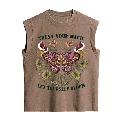 Purplehecate Trust Your Magic Butterfly Vintage Washed Tank