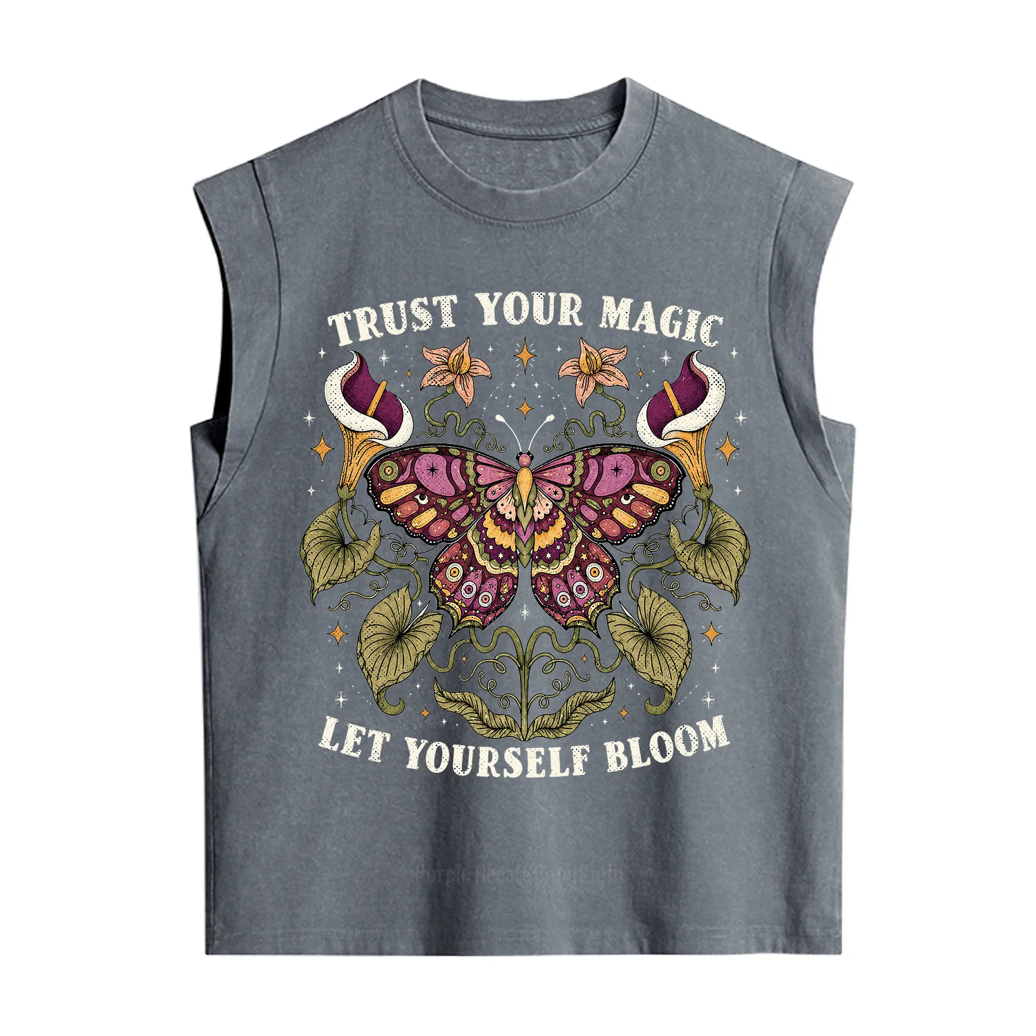 Purplehecate Trust Your Magic Butterfly Vintage Washed Tank