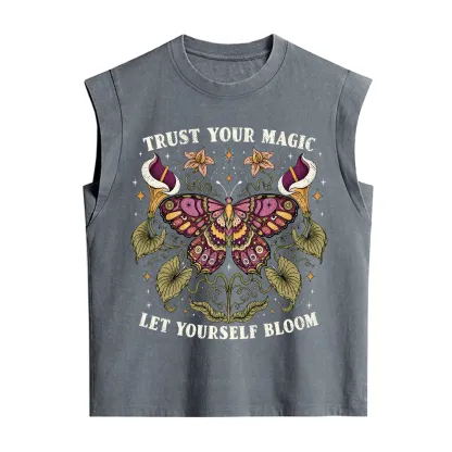 Purplehecate Trust Your Magic Butterfly Vintage Washed Tank
