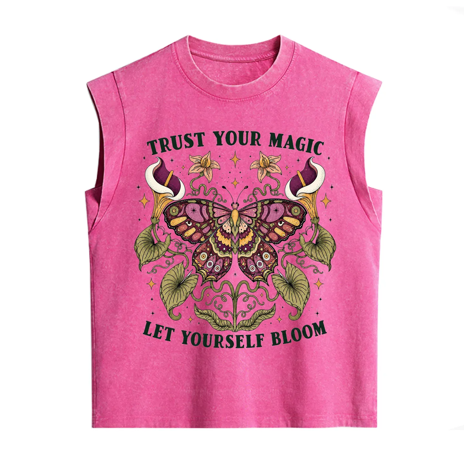 Purplehecate Trust Your Magic Butterfly Vintage Washed Tank