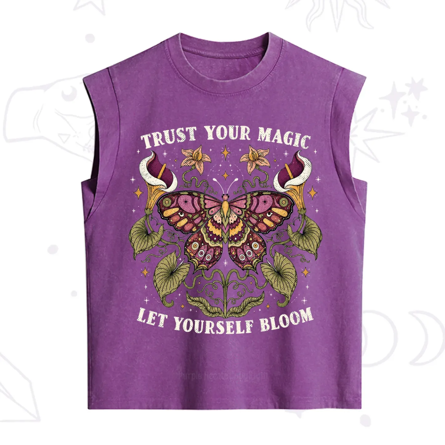 Purplehecate Trust Your Magic Butterfly Vintage Washed Tank