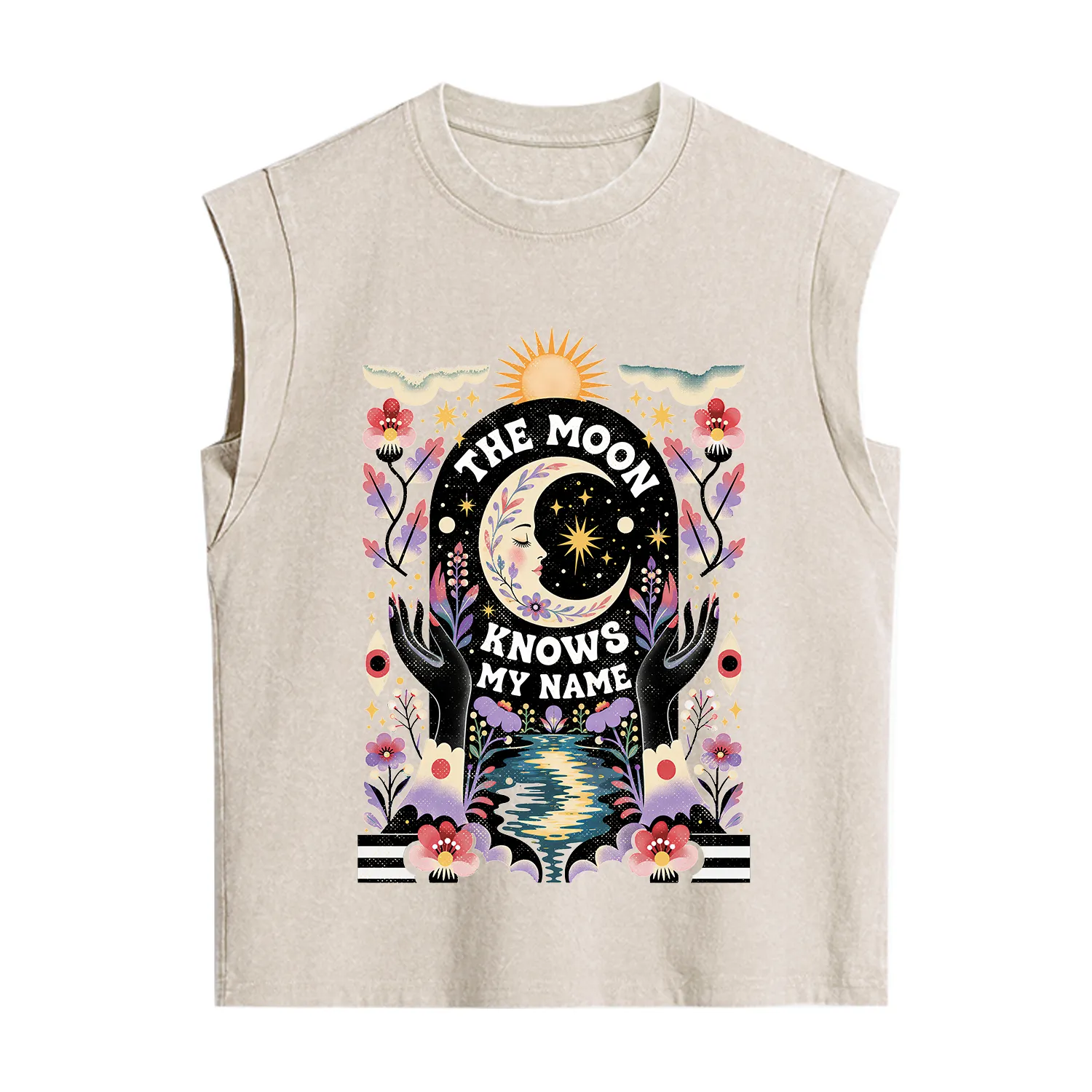 Purplehecate The Moon Knows My Name Vintage Washed Tank