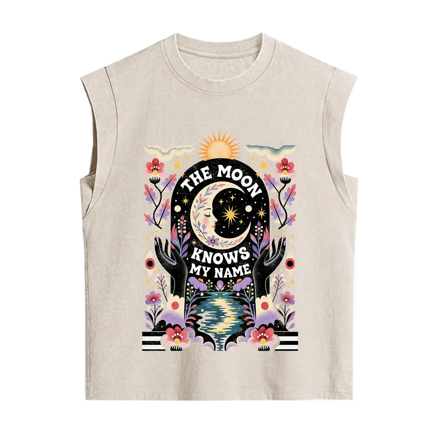 Purplehecate The Moon Knows My Name Vintage Washed Tank