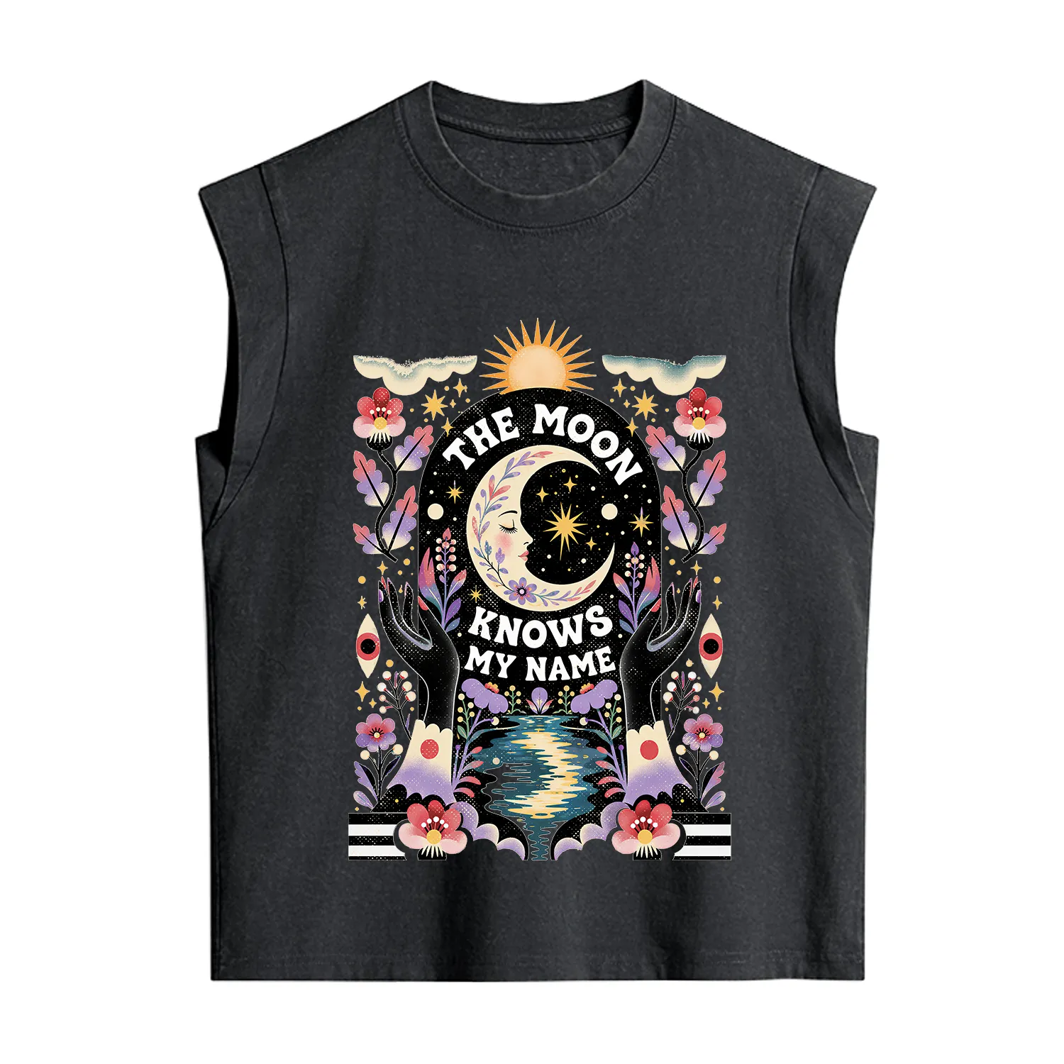 Purplehecate The Moon Knows My Name Vintage Washed Tank