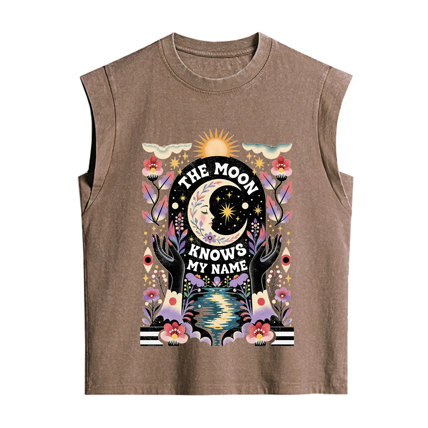 Purplehecate The Moon Knows My Name Vintage Washed Tank